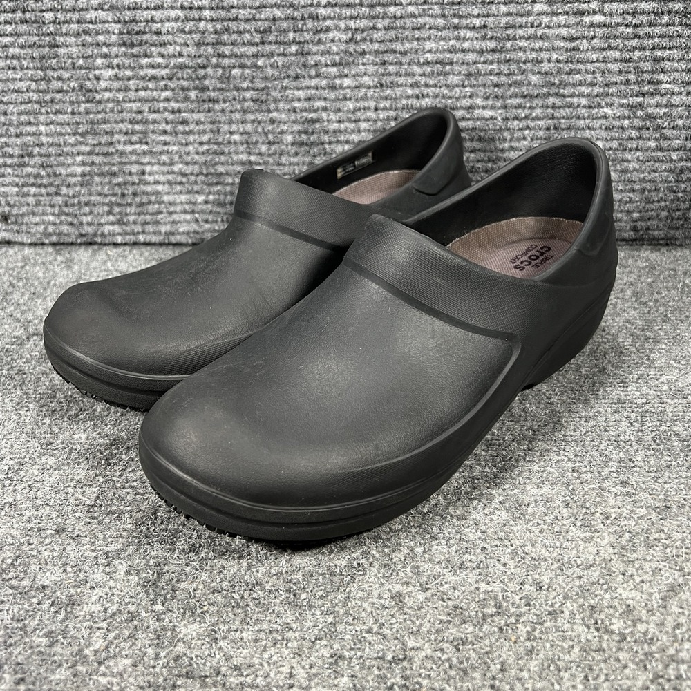 Crocs Work Shoes Womens Size 10 Black Slip Resistant Comfort Clogs Chef Nursing